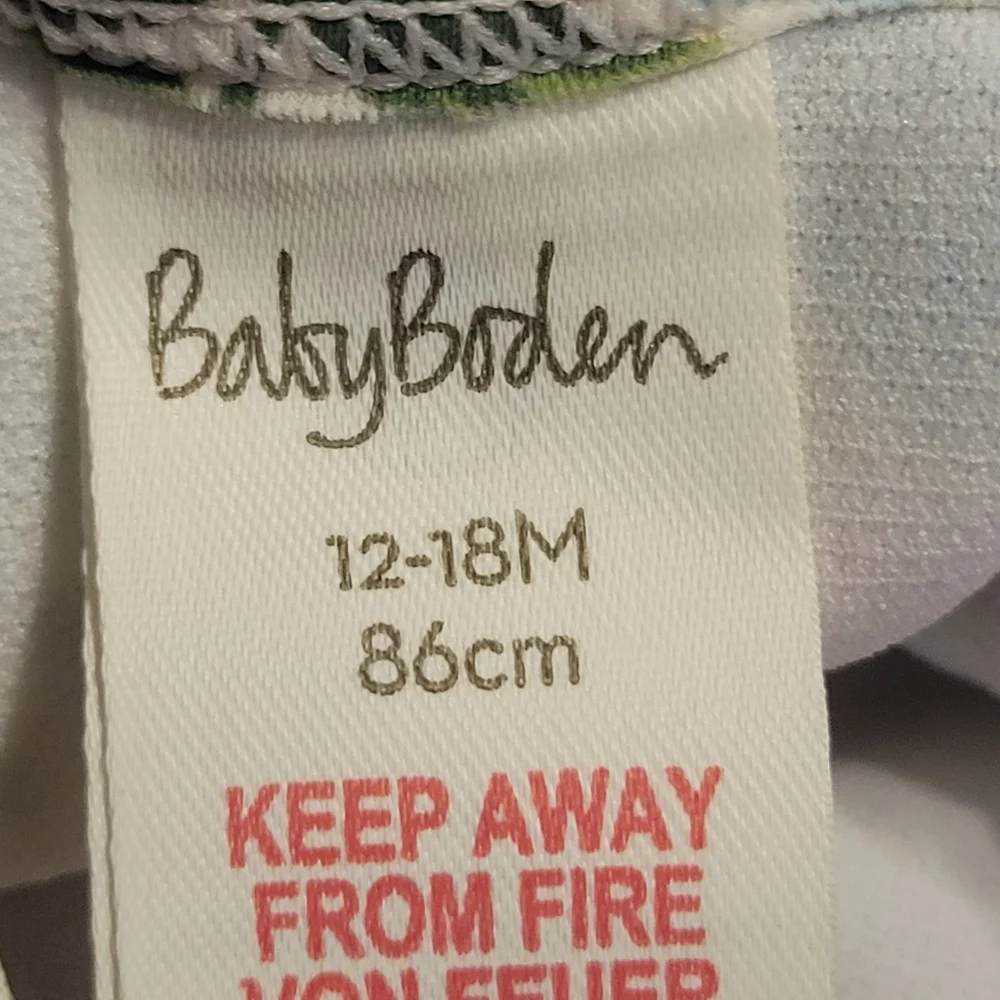 Baby Boden Floral Ruffle Swim Suit